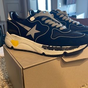 Golden Goose running sole black lyrca - silver star